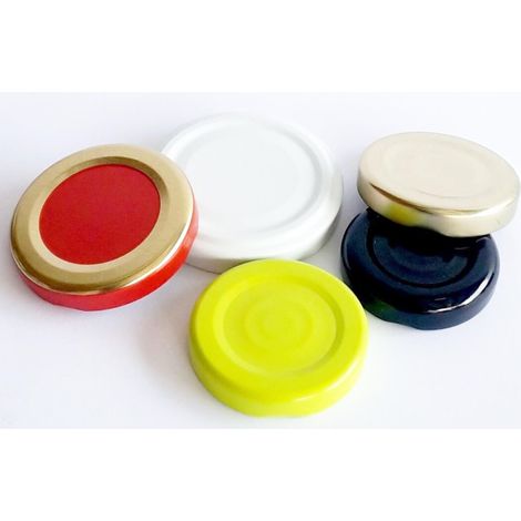 CAPSULA 48 MM TAPPO BARATTOLO VASETTI VETRO CONSERVA PZ 100 COL MISTI FER 119788 (1/2)