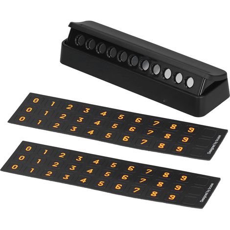 Panneau de stationnement temporaire pour voiture, numéro de téléphone, plaque d'immatriculation temporaire pour domicile, noir mat (1/5)