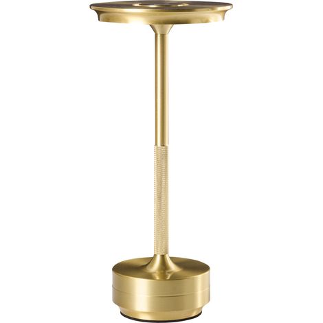 Lámpara LED inalámbrica de metal para interior y exterior recargable por puerto USB C dorado Mago (1/5)