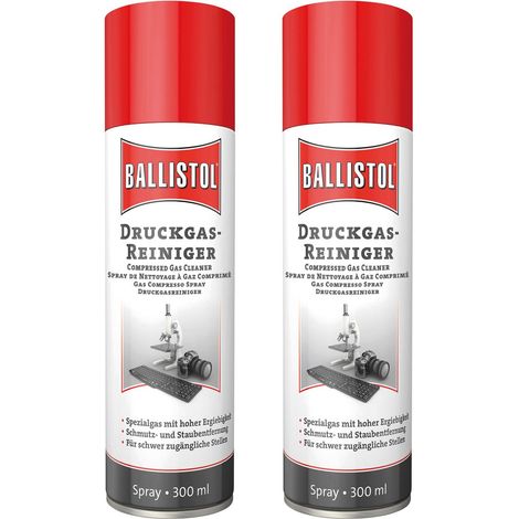 Spray nettoyant à gaz comprimé BALLISTOL, 300 ml, 2 pièces