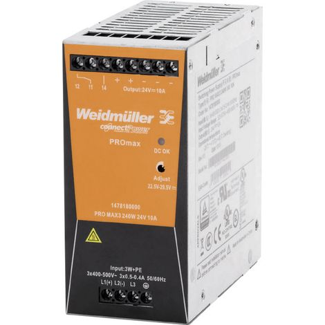 Weidmüller 1478190000 Hutschienen-Netzteil (DIN-Rail) 12 V/DC 20 A 480 W Inhalt 1 St. (1/3)