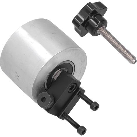 Meule de contact en alliage d'aluminium pour ponceuse à bande, roue de guidage pour machine à bois, diamètre 100mm, usage professionnel (1/5)
