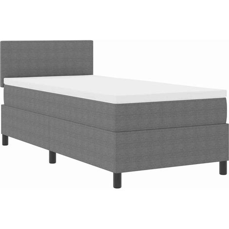 Maison Exclusive - Lit à ressort LED Gris clair et blanc 80 x 200 cm (1/5)