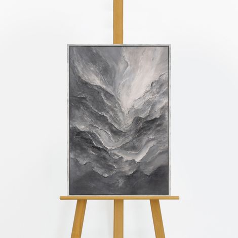 Gemälde Erinnerung der Felsen Rahmen Hellgrau 60x40 cm (1/5)
