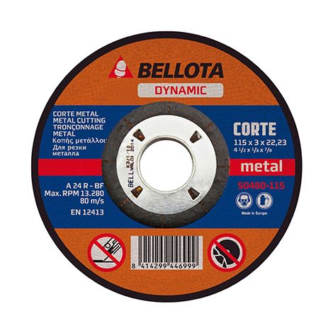 Disque à tronçonner pour métaux de base 115x3mm 50480 Bellota (1/2)