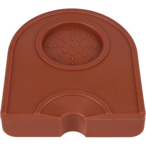 Tapis de tasseur à café multifonction noir épais et antidérapant en silicone (marron) (1/5)