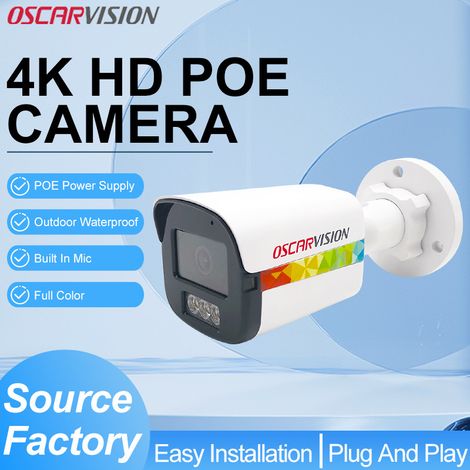 Caméra de surveillance couleur HD, maison, extérieur, boîtier étanche, moniteur POE d'enregistrement de sécurité (1/5)