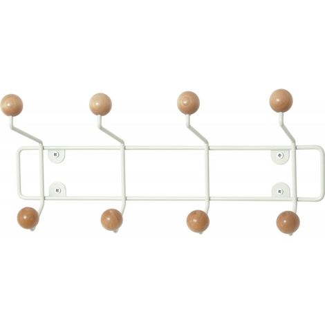 pt-living Perchero Saturnus blanco 34 cm 8 ganchos