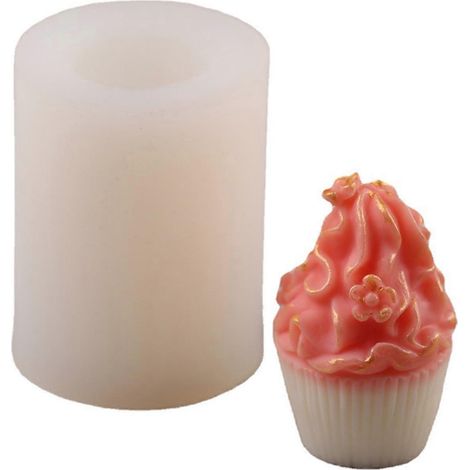 Moule en Silicone Forme Cupcake pour Cire Parfumée et Créations Aromathérapie (1/4)
