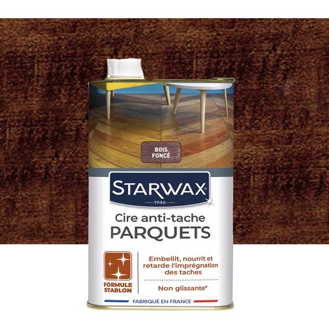 Cire Anti-Tâche Parquets STARWAX Bois Foncé 1 L (1/3)