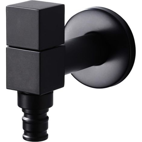 Robinet lave-linge, 4 mm, cuivre, noir, pour machine à laver (1/5)