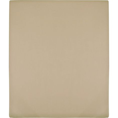 Spannbettlaken 2 Stk. Jersey Taupe 90x200 cm Baumwolle