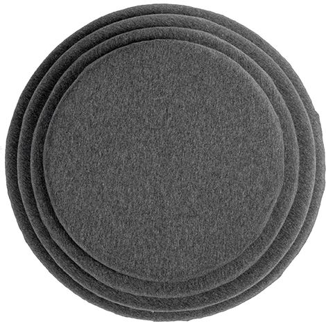 Coussin de siège rond housse amovible lavable haute élasticité densité mémoire forme doux confortable coussin de chaise gris foncé 40x40x4,5cm/15,7x15,7x1,8in (1/5)