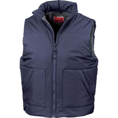 Bodywarmer de travail Result DOUBLÉ POLAIRE Bleu Marine XXL