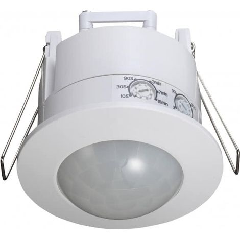 Sensor de movimiento ir blanco ip20, c/ángulo de cobertura 360º, en pc c/ protección uv