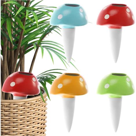 Cône Arrosage - 4 Pièces - Céramique - Distributeur Eau Automatique - Plantes Intérieur - 15cm (1/5)