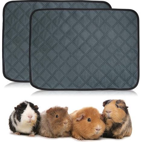 Washable Guinea Pig Cage Mats Absorbent Cover, Non-Slip Pee Pads, Waterproof and Reusable Training Mat for Chinchillas, Rabbits, Hamsters, 60 x 44 cm (1/5)