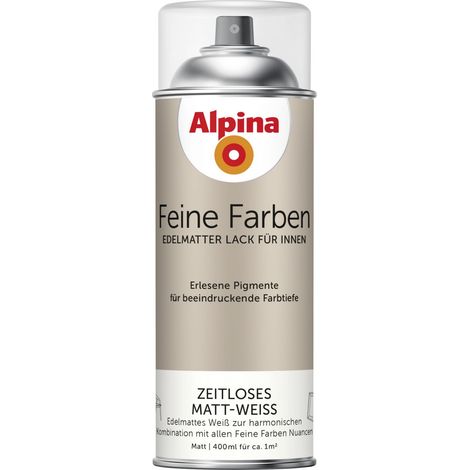 Alpina Feine Farben Sprühlack Matt-weiß edelmatt 400 ml Sprühlacke (1/2)