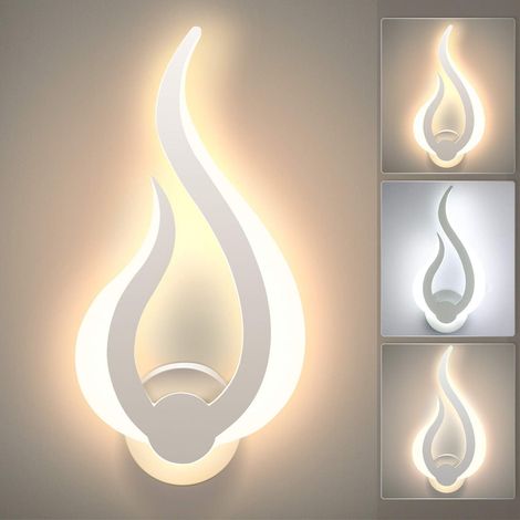 LED-Wandleuchte, 10 W, dreifarbig, modernes Acryl, für Schlafzimmer, Wohnzimmer, Flur (1/5)