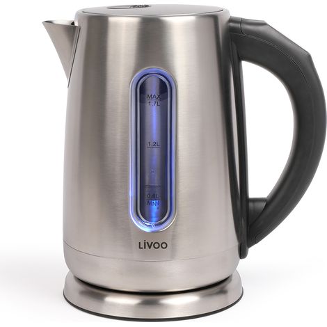 Bouilloire électrique sans fil 1.7L 2200W température réglable 60-100°C – Affichage LED multi-couleurs – DOD189 – Livoo
