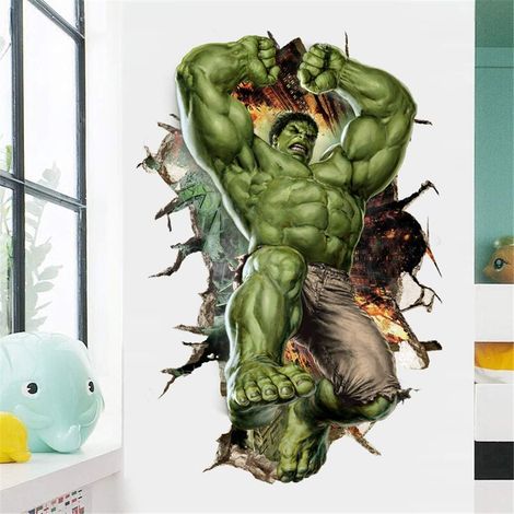 Stickers muraux super-héros Hulk, autocollants muraux en vinyle de haute qualité (1/5)
