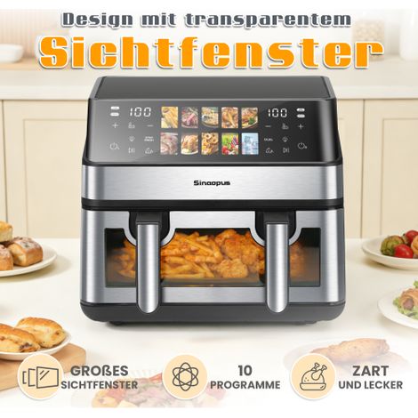Air Fryer 2 Kammern Touchscreen Max 200℃ (1/4)