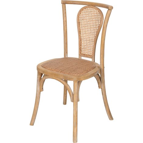 Thonet-Stuhl aus Holz und Rattan Retro-Stuhl für Esszimmer, Küche, Restaurants, Bars Vintage-Strohstuhl Rustikale Stühle