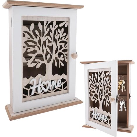 Wall Key Cabinet Key Box Tree of Life Wooden Key Box