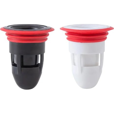 2pcs bouchons anti-refoulement de sol de douche,valve de vidange unidirectionnelle anti-odeur(blanc et noir) (1/5)