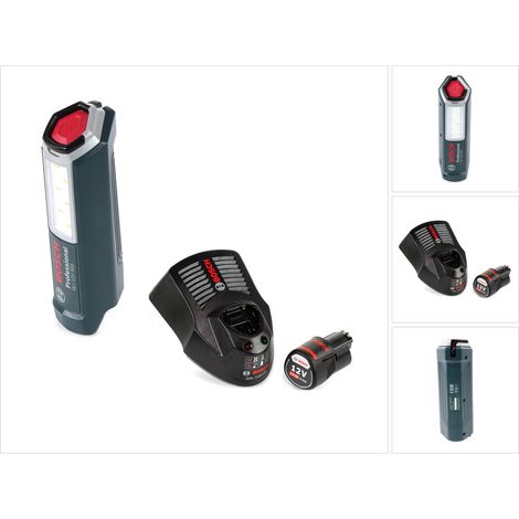 Bosch Professional GLI 12V-300 Akku Lampe + 1x GBA 12 V 3,0 Ah Akku + GAL 1230 Ladegerät