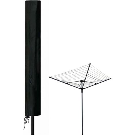 Bâche, housse de protection imperméable pour séchoir parapluie - 200 x 30 x 30 cm - Noir -