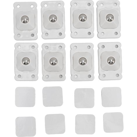 Roulettes adhésives pivotantes 360° pour meubles miniatures et boîtes de rangement, couleur blanc (1/5)