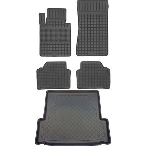 BMW Serie 3 E91 Familiar (09.2005-11.2012) JUEGO - Alfombrillas de goma para coche + alfombrilla para maletero