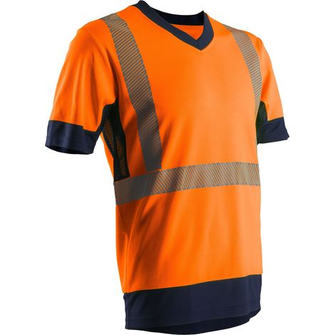 T-shirt de travail manches courtes haute visibilité KOMO - Orange Fluo M - 44/46 (1/4)