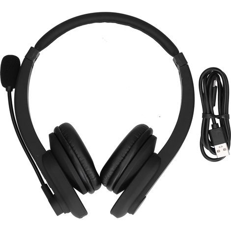 Casque sans fil Bluetooth OY632 avec Bluetooth 5.0, stéréo, réduction active du bruit et microphone, compatible iOS/Android/macOS/Windows, noir (1/5)