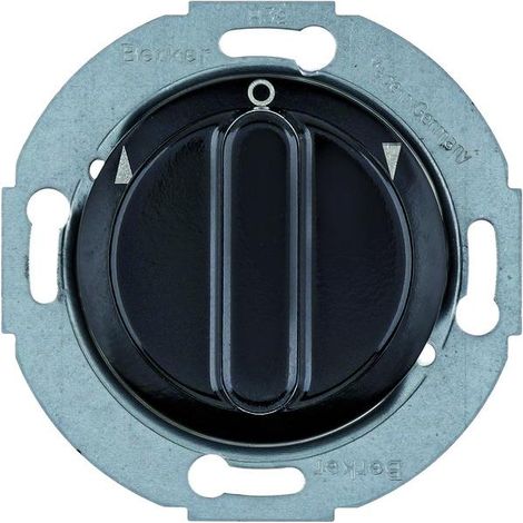 Interruptor rotativo 1polo persianas Berker By Hager 381113 serie 1930/Glas Negro