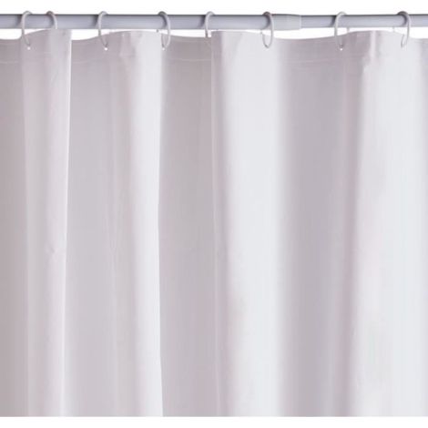 Waffle Shower Curtain - White - PEVA - 180 x 200 cm - 12 Hooks - UTILITY - TODAY