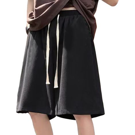 Short De Sport Pour Homme - Taille Élastique Avec Cordon - Séchage Rapide Pour Running Et Fitness - Noir XL (1/5)