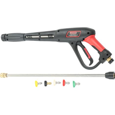 Pistolet de Nettoyage Haute Pression 4000PSI 54cm avec 5 Buses Multicolores et Rallonge pour Jardin, Interface M22x1.5mm (1/5)