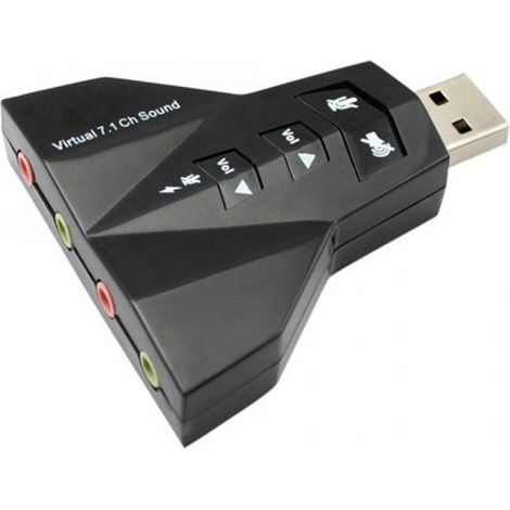 Trade Shop - Adaptador Externo De Tarjeta De Sonido Usb 3d 7.1 Para Notebook Pc Sonido Home Theatre -
