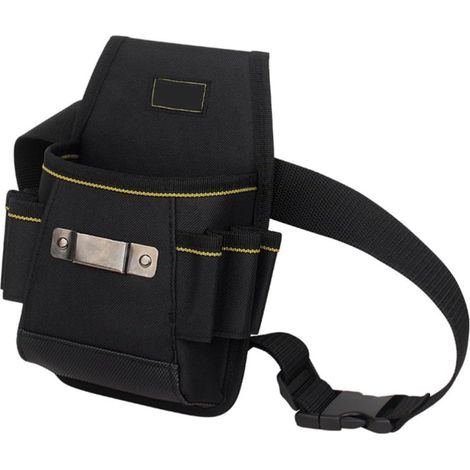 Sacoche Banane à Outils en Toile Imperméable et Résistante 6 Poches et Ceinture Réglable pour Électricien et Plombier Professionnel (1/5)