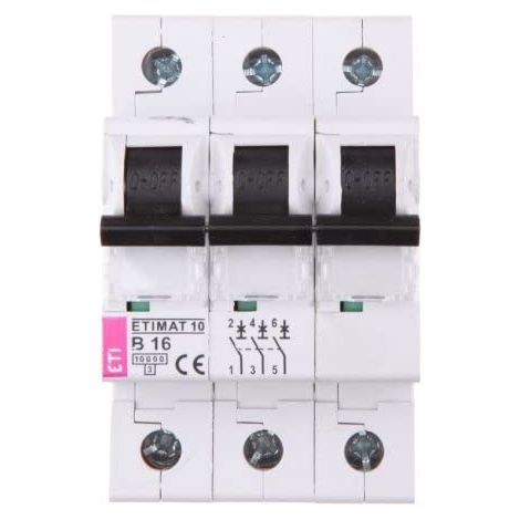 WYCZNIK NADPRDOWY 3P B 16A 10KA AC ETIMAT10 002125716