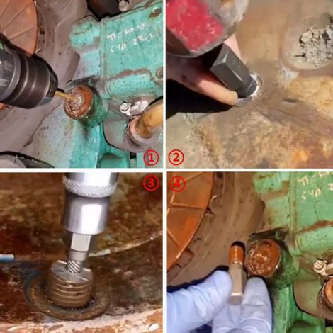 Extracteur de vis Torx 10 pièces, outil de retrait de boulons et d'écrous, jeu d'extracteurs de boulons ronds – Tête solide Femeo (1/5)