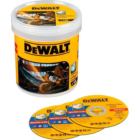 DeWALT - Satz Trennscheiben für Edelstahl 115x22,23 mm, 100 Stück DT20599 (1/2)