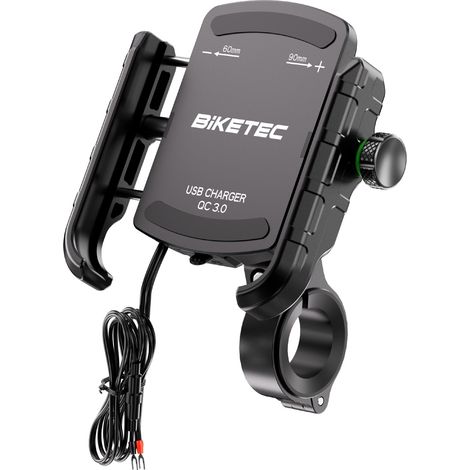 Supporto per telefono da moto Biketec Pro con caricatore USB-A QC 3.0 (EL) (1/3)