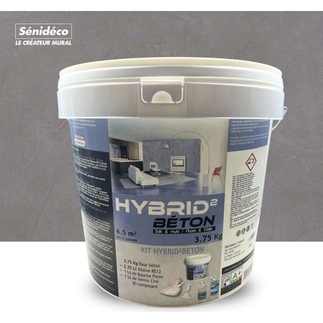 Béton ciré pour sols et murs - HYBRID²BETON kit pour 6m² - SENIDECO (1/5)