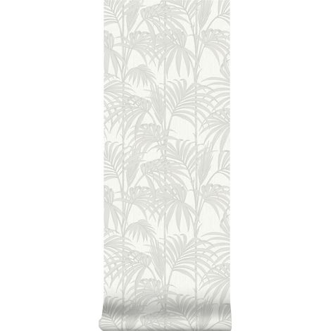 Julien MacDonald - Honolulu Palm - Glitzer - Weiß - Vliestapete - 10m x 52cm