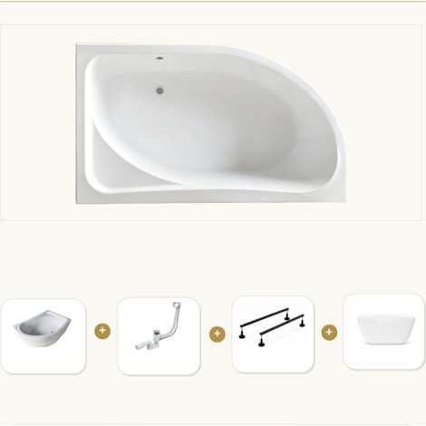Baignoire CALMA 140x90 gauche tablier + RT (1/5)