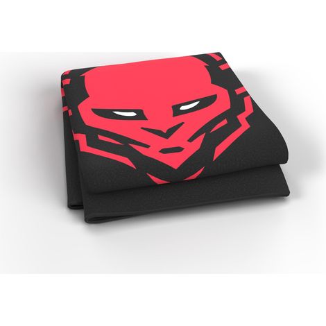 Diablo Kuscheldecke Tagesdecke Wohndecke Decke Gaming Weich Warm 150 cm x 180 cm, Farbe: Schwarz-Rot (1/2)