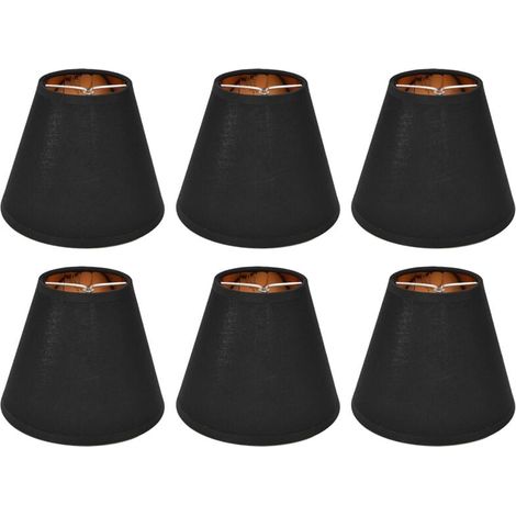 6PCS Abat-jour en tissu Clip sur abat-jour pour E14 Table Lustre Lampe de sol Lampe murale Décor de chambre (1/4)